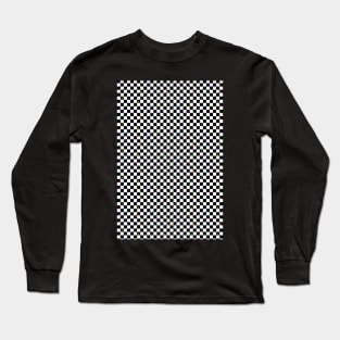 80s splater paint checkerboard Long Sleeve T-Shirt